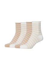 Damen Socken ca-soft Lurex striped 4er Pack