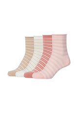 Damen Socken ca-soft Lurex striped 4er Pack