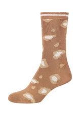 Damen Socken Lurex Leopard 4er Pack