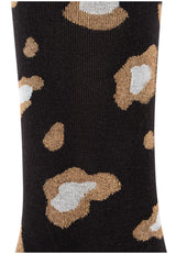 Damen Socken Lurex Leopard 4er Pack