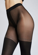 Feinstrumpfhose Overknee Lurex 70/30 DEN 1er Pack