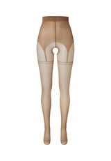 Damen Feinstrumpfhose fine seductive crotchless overknee 20 DEN 1er Pack