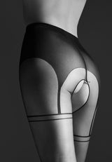 Damen Feinstrumpfhose fine seductive crotchless overknee 20 DEN 1er Pack