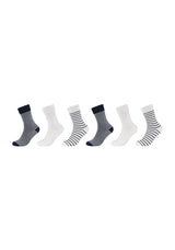 Socken Essentials mit Bio-Baumwolle gemustert 6er Pack