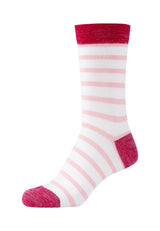 Damen Socken silky touch striped Lurex 4er Pack