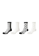 Damen Socken originals transparent ruffle 4er Pack