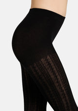 Zopfmuster-Strumpfhose Hygge mit Bio-Baumwolle 2er Pack