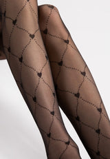 Damen Feinstrumpfhose fine fashion Heart 20 DEN 1er Pack