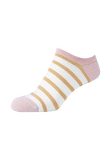 Damen Sneakersocken silky touch Striped Lurex 4er Pack
