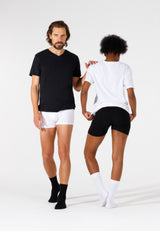 T-Shirt mit V-Ausschnitt Comfort mit nachhaltigerer Baumwolle (BCI) 2er Pack