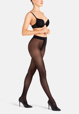 Feinstrumpfhose mit recycled Polyester gepunktet 40 DEN 1er Pack - Fein, Strumpfhosen & Leggings - camano - ONSKINERY - AW 21, bündchen:Feminin, Feinstrumpfhose, fine, Lieferfrist: 3-5 Werktage, Lieferzeit: 3-5 Werktage, material:Künstliche Fasern, muster:Grafisch, nachhaltigkeit:recycled Polyester, optik:matt, pack:1er Pack, traganlass:Festlich, trageanlass:Festlich, trageanlass:Retro, transparenz:Semi-Transparent, weihnachten