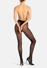 Feinstrumpfhose mit recycled Polyester gepunktet 40 DEN 1er Pack - Fein, Strumpfhosen & Leggings - camano - ONSKINERY - AW 21, bündchen:Feminin, Feinstrumpfhose, fine, Lieferfrist: 3-5 Werktage, Lieferzeit: 3-5 Werktage, material:Künstliche Fasern, muster:Grafisch, nachhaltigkeit:recycled Polyester, optik:matt, pack:1er Pack, traganlass:Festlich, trageanlass:Festlich, trageanlass:Retro, transparenz:Semi-Transparent, weihnachten