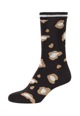 Damen Socken Lurex Leopard 4er Pack