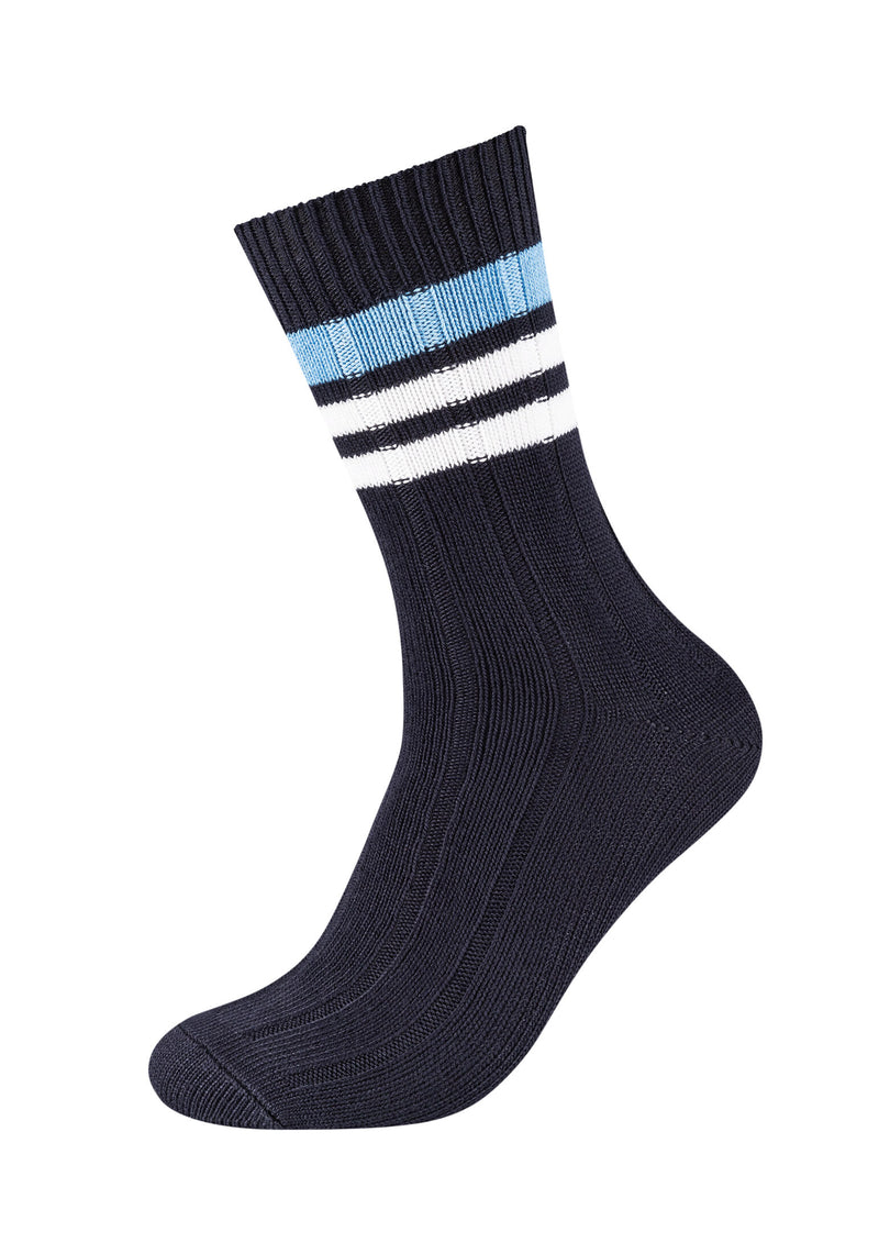 Unisex Socken warm & cozy Bamboo Striped Boot 2er Pack