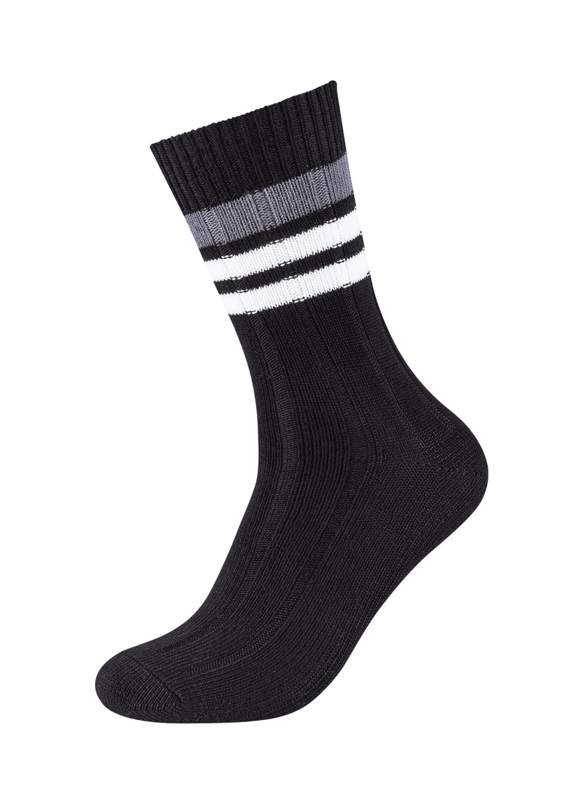 Unisex Socken warm & cozy Bamboo Striped Boot 2er Pack