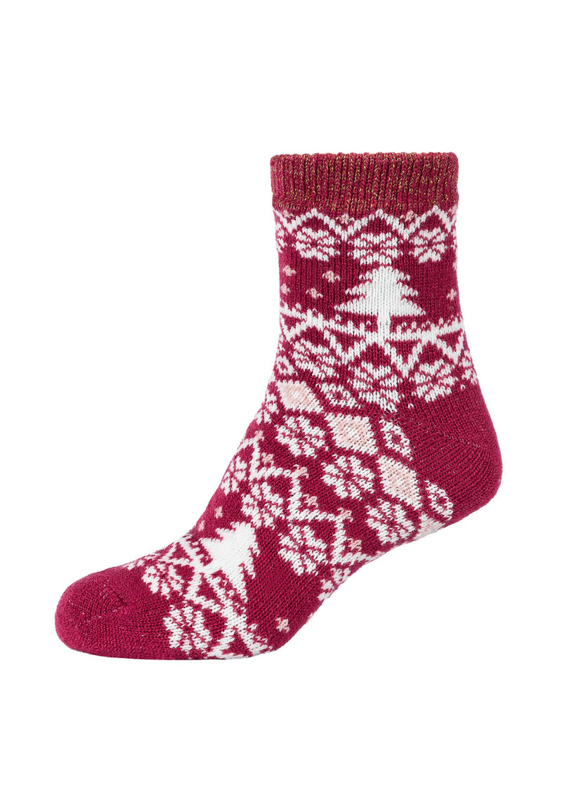 Damen Kurzsocken warm & cozy Lurex 2er Pack