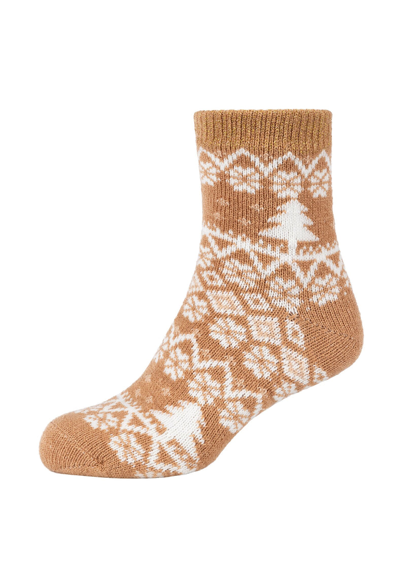 Damen Kurzsocken warm & cozy Lurex 2er Pack