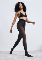 Damen Strumpfhose comfort 2in1 80 DEN im 20 DEN Look mit Dots 1er Pack