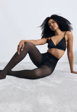 Damen Strumpfhose comfort 2in1 80 DEN im 20 DEN Look mit Dots 1er Pack