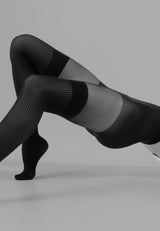 Feinstrumpfhose Overknee stripes 70 DEN 1er Pack