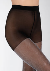 Damen Feinstrumpfhose fine fashion Lurex 30 DEN 1er Pack