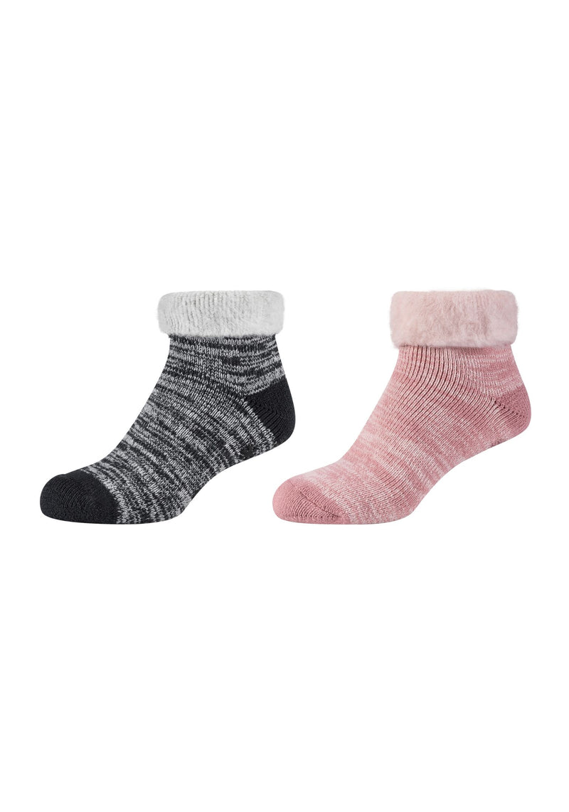 Damen Kurzsocken warm & cozy 2er Pack
