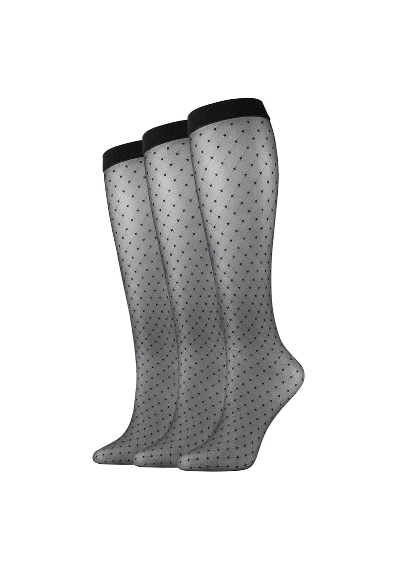 Damen Kniestrümpfe fine fashion 3er Pack