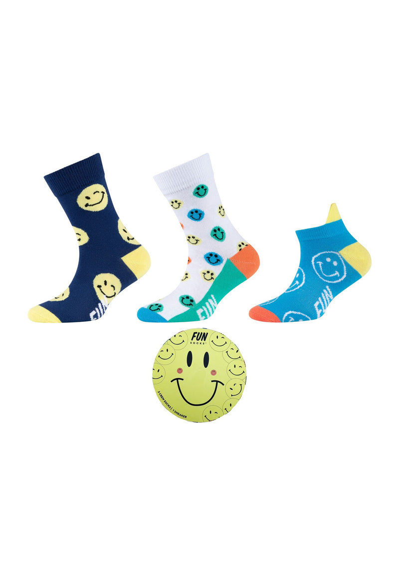 Kinder Socken und Sneakersocken motifs 3er Pack in Box