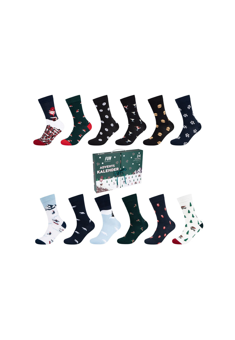 Unisex Adventskalender motifs 12er Pack