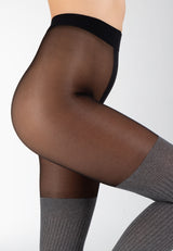Damen Strumpfhose fine fashion overknee 40 DEN 1er Pack