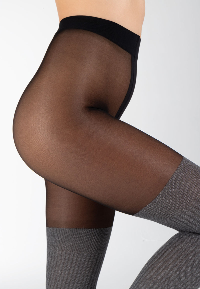 Damen Strumpfhose fine fashion overknee 40 DEN 1er Pack