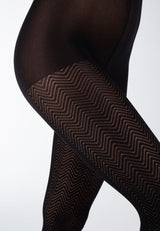 Damen Strumpfhose fine fashion herringbone 80 DEN 1er Pack