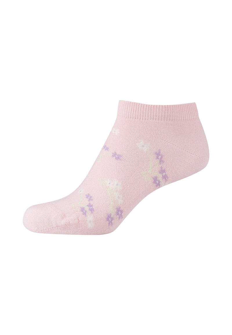Damen Sneakersocken originals flower Bio-Baumwolle 4er Pack