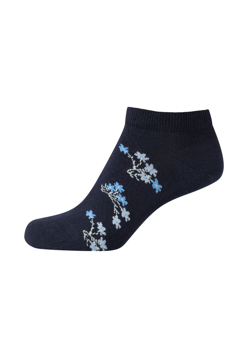 Damen Sneakersocken originals flower Bio-Baumwolle 4er Pack