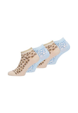 Damen Sneakersocken comfort leo 4er Pack