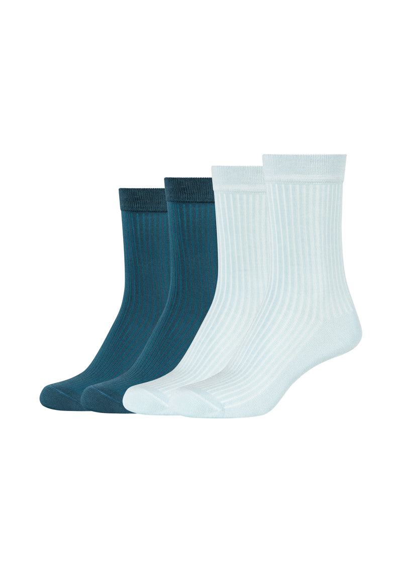 Socken Silky Feeling gerippt 4er Pack
