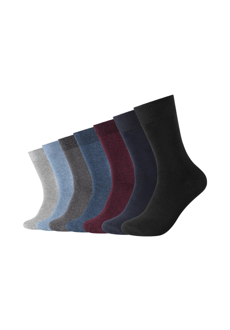 Socken comfort 7er Pack in der Geschenk-Box - Socken - camano - ONSKINERY - box:ja, bündchen:Gerippt, Lieferfrist: 3-5 Werktage, Lieferzeit: 3-5 Werktage, material:Baumwollmischung, Men, muster:Uni, optik:glatt, pack:7er Pack, sohle:Normal, trageanlass:Casual/Everyday, trageanlass:Zum Verschenken, Unisex, weihnachten, woman, Women