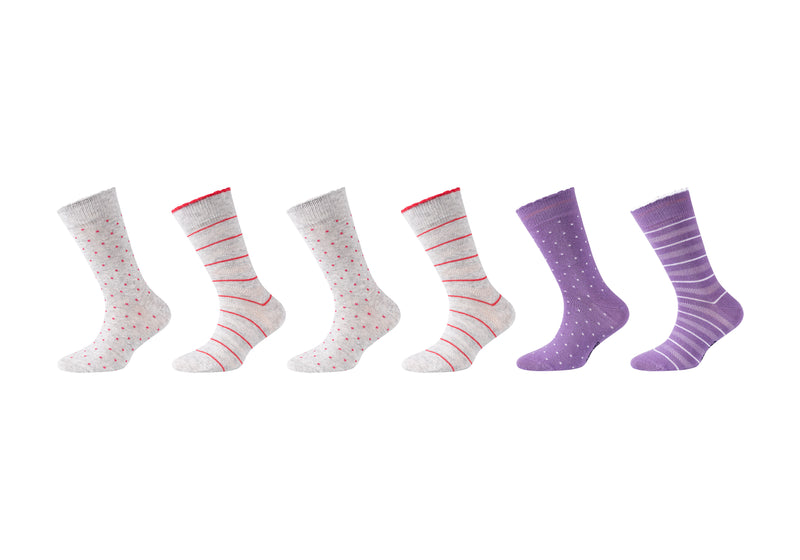 Kinder Socken ca-soft Bows mit Bio-Baumwolle 6er Pack