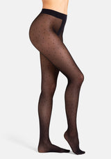 Feinstrumpfhose mit recycled Polyester gepunktet 40 DEN 1er Pack - Fein, Strumpfhosen & Leggings - camano - ONSKINERY - AW 21, bündchen:Feminin, Feinstrumpfhose, fine, Lieferfrist: 3-5 Werktage, Lieferzeit: 3-5 Werktage, material:Künstliche Fasern, muster:Grafisch, nachhaltigkeit:recycled Polyester, optik:matt, pack:1er Pack, traganlass:Festlich, trageanlass:Festlich, trageanlass:Retro, transparenz:Semi-Transparent, weihnachten