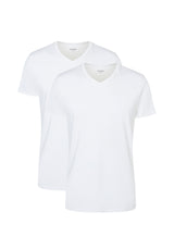 T-Shirt mit V-Ausschnitt Comfort mit nachhaltigerer Baumwolle (BCI) 2er Pack