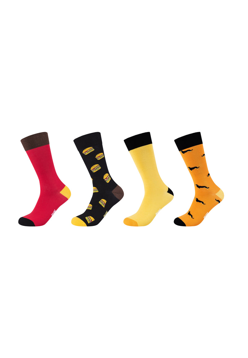 Socken Motifs Graphics 4er Pack