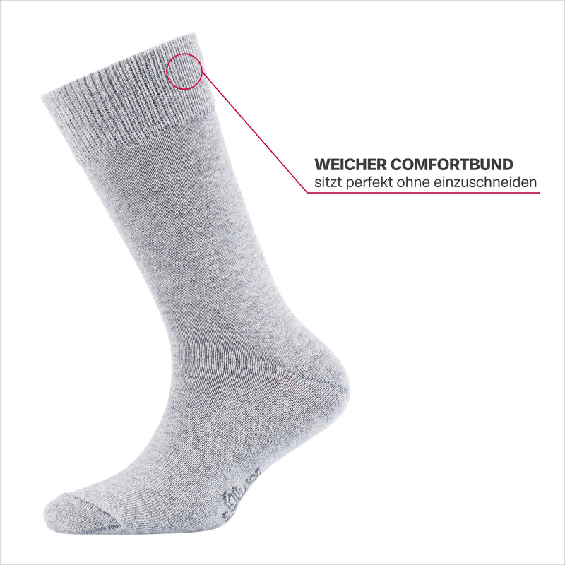 Kindersocken Essentials - Kinder Socken - s.Oliver - ONSKINERY - bestseller, bündchen:gerippt, Kids, Kinder, Lieferzeit: 3-5 Werktage, material:Baumwollmischung, muster:Uni, optik:glatt, pack:8er Pack, Socken, sohle:Normal, trageanlass:Casual/Everyday