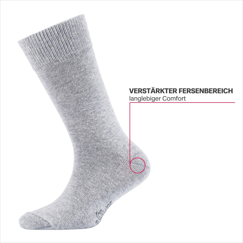 Kindersocken Essentials - Kinder Socken - s.Oliver - ONSKINERY - bestseller, bündchen:gerippt, Kids, Kinder, Lieferzeit: 3-5 Werktage, material:Baumwollmischung, muster:Uni, optik:glatt, pack:8er Pack, Socken, sohle:Normal, trageanlass:Casual/Everyday