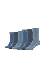 Socken mit Bio-Baumwolle 6er Pack - Socken - Mustang - ONSKINERY - Lieferzeit: 3-5 Werktage, material:Baumwollmischung, muster:Mehrfarbig, muster:Uni, nachhaltig, nachhaltigkeit:organic cotton, pack:6er Pack, Socken, trageanlass:Casual/Everyday, Woman, Women