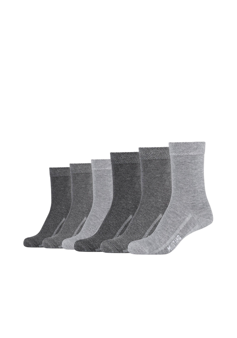 Socken mit Bio-Baumwolle 6er Pack - Socken - Mustang - ONSKINERY - Lieferzeit: 3-5 Werktage, material:Baumwollmischung, muster:Mehrfarbig, muster:Uni, nachhaltig, nachhaltigkeit:organic cotton, pack:6er Pack, Socken, trageanlass:Casual/Everyday, Woman, Women