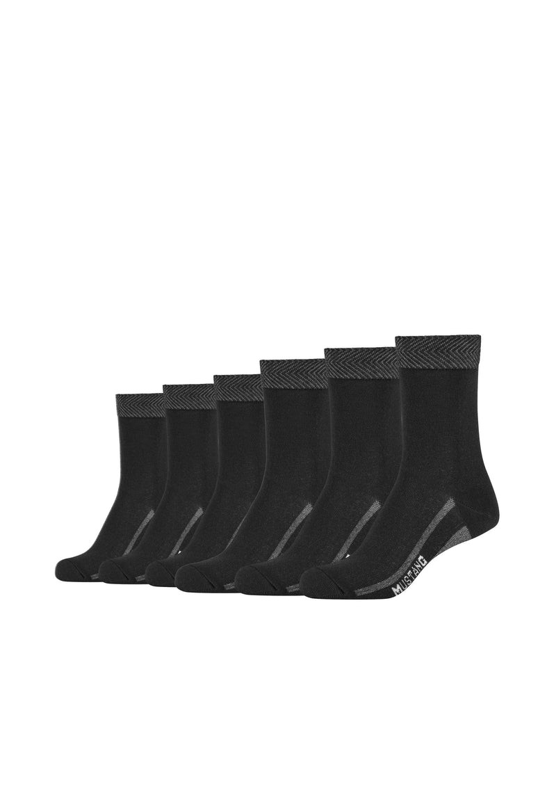 Socken mit Bio-Baumwolle 6er Pack - Socken - Mustang - ONSKINERY - Lieferzeit: 3-5 Werktage, material:Baumwollmischung, muster:Mehrfarbig, muster:Uni, nachhaltig, nachhaltigkeit:organic cotton, pack:6er Pack, Socken, trageanlass:Casual/Everyday, Woman, Women