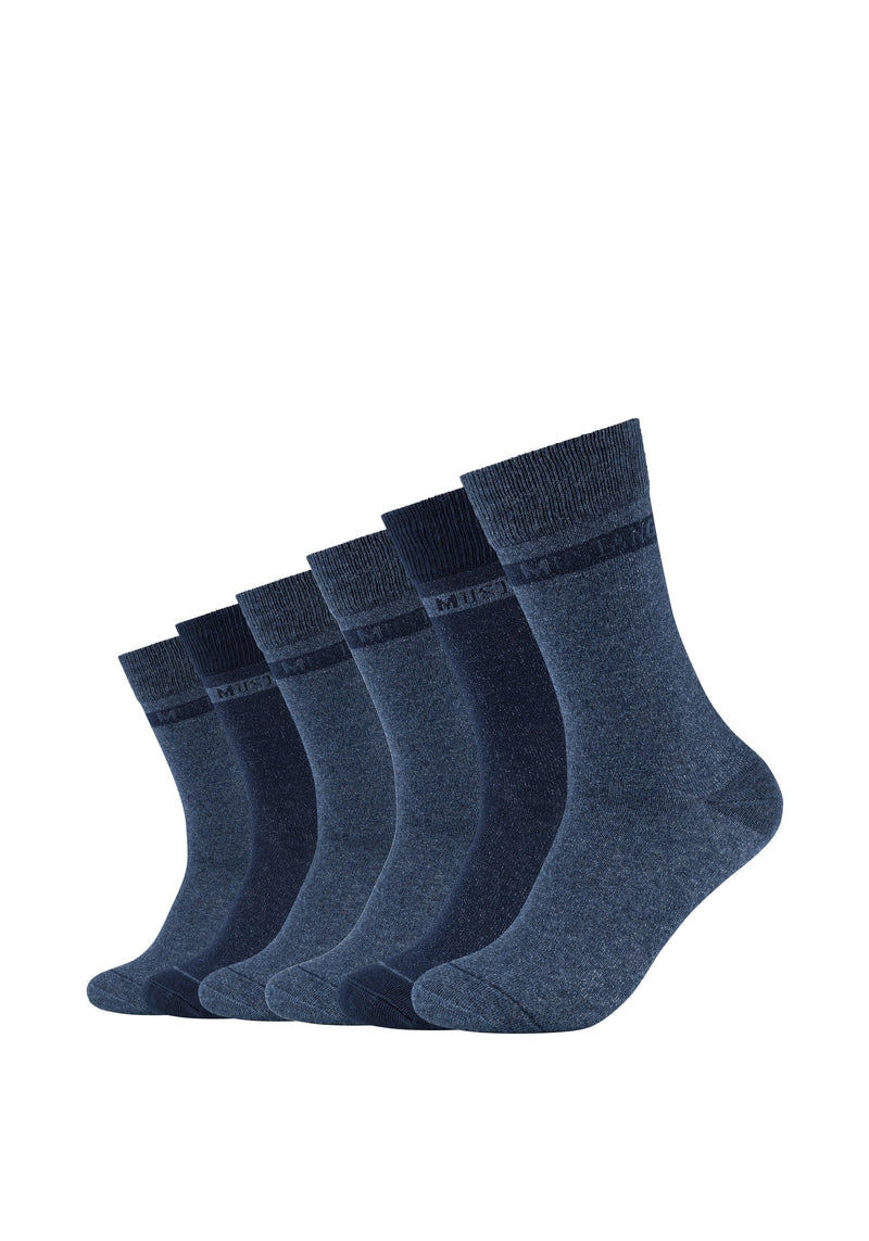 Herren Socken 6er Pack - Socken - Mustang - ONSKINERY - Lieferzeit: 3-5 Werktage, material:Baumwollmischung, Men, nachhaltigkeit:organic cotton, pack:6er Pack, Socken