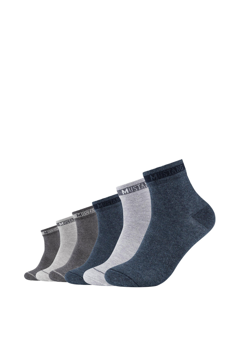 Kurzsocken mit Bio-Baumwolle 6er Pack - Kurzsocken - Mustang - ONSKINERY - bündchen:gerippt, Kurzsocken, Lieferzeit: 3-5 Werktage, Man, material:Baumwollmischung, Men, muster:Uni, nachhaltig, nachhaltigkeit:organic cotton, optik:glatt, pack:6er Pack, sohle:Normal, trageanlass:Casual/Everyday, trageanlass:Lässig