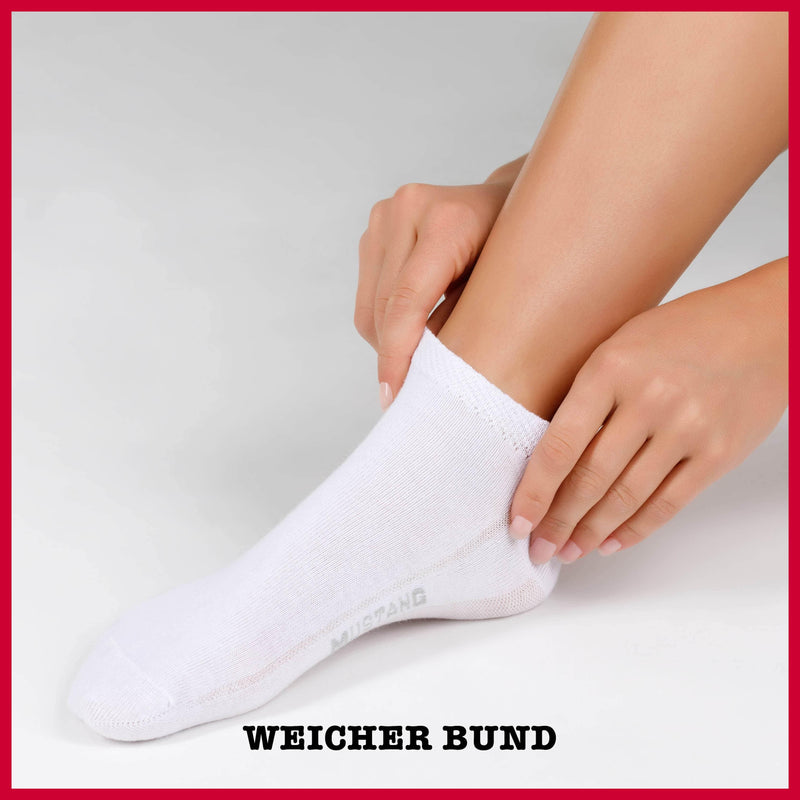 Sneakersocken mit Bio-Baumwolle 6er Pack - Sneakersocken - Mustang - ONSKINERY - bündchen:gerippt, Lieferzeit: 3-5 Werktage, material:Baumwollmischung, muster:Uni, nachhaltig, nachhaltigkeit:organic cotton, optik:glatt, pack:6er Pack, Sneakersocken, sohle:Normal, summer, trageanlass:Casual/Everyday, trageanlass:Lässig, Woman, Women