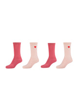 Socken silky touch rib 4er Pack